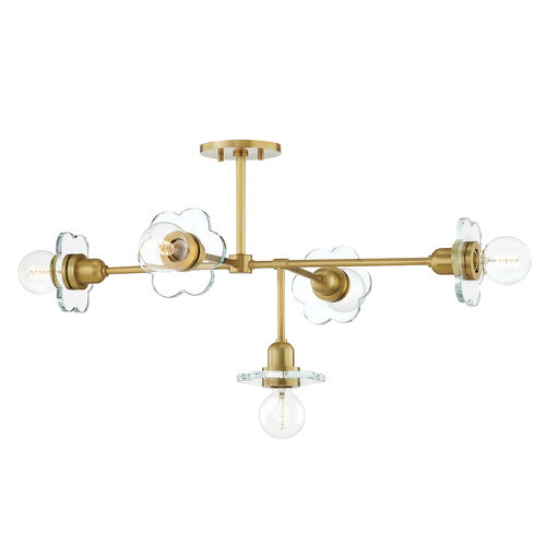 Contemporary chandelier - ALEXA - Mitzi - crystal / metal / 5 light
