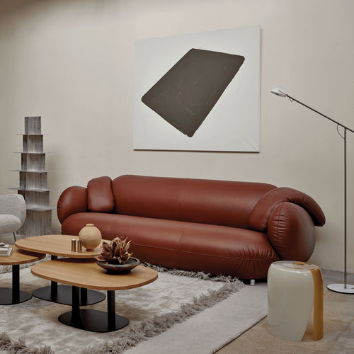 Contemporary sofa - Pulla - Leolux Global bv - fabric / leather / with armrests