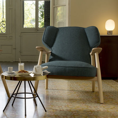 Contemporary armchair - Basic - Lagranja Collection - fabric / beech / oak