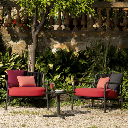 Contemporary armchair - Bold - Lagranja Collection - fabric / aluminum / rope