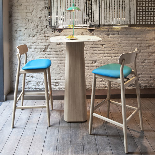 Contemporary bar chair - Basic - Lagranja Collection - indoor / beech / oak