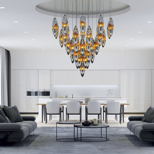Contemporary chandelier - POLLUX - Sans Souci s r.o. - glass / crystal / 6 light