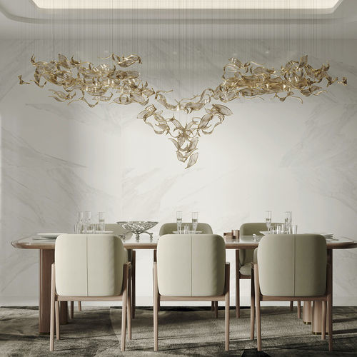 Contemporary chandelier - CONTOUR - Sans Souci s r.o. - crystal / Opalflex® / 8 light