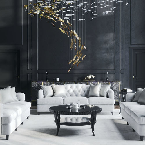 Contemporary chandelier - AIRY - Sans Souci s r.o. - crystal / metal / 5 light