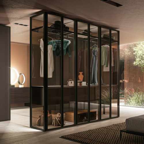 Modular wardrobe - ELEGANT - Kico srl - corner / contemporary / oak