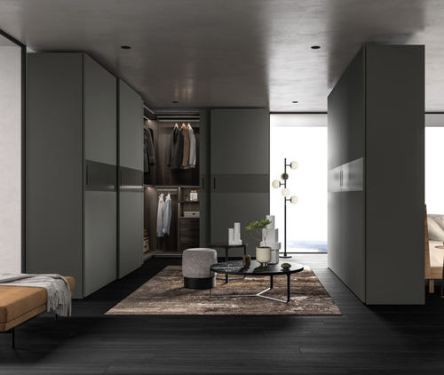 Modular wardrobe - POLARIS UP - Kico srl - corner / contemporary / oak