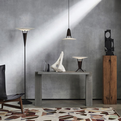 Pendant lamp - ARAGON  - J. Adams & Co. - brass / alabaster / contemporary