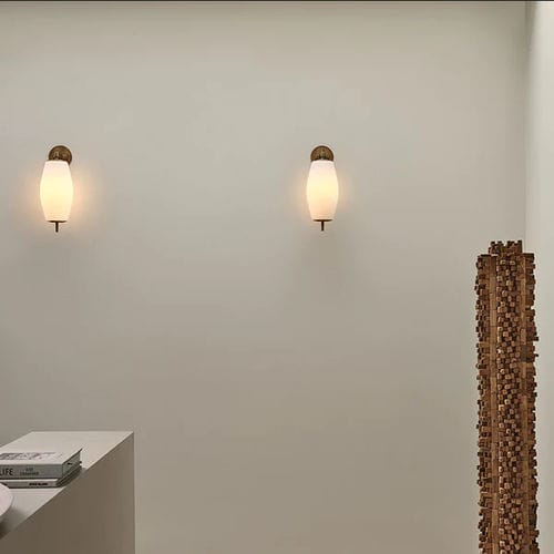 Contemporary wall light - NOVA  - J. Adams & Co. - indoor / brass / blown glass