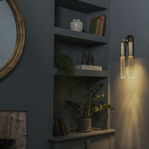 Contemporary wall light - FLUME  - J. Adams & Co. - indoor / brass / bronze
