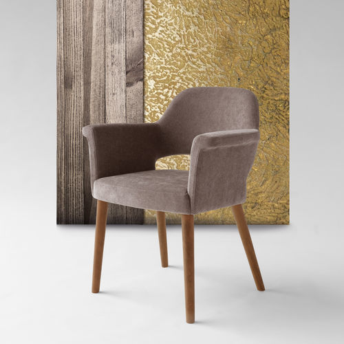 Contemporary chair - DAFNE  - Piaval srl - indoor / fabric / beech base