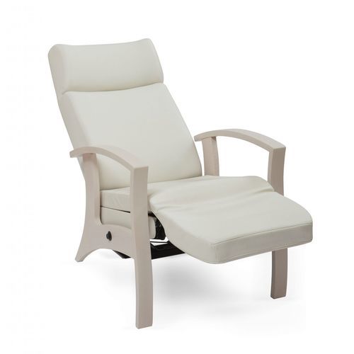 Contemporary relaxing armchair - THEOREMA - Piaval srl - leather / fabric / beech