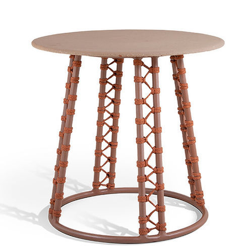 Contemporary side table - lanikai - IBTW In Between Outodoor Importaçãoe Exportação ltd - ceramic / aluminum base / round