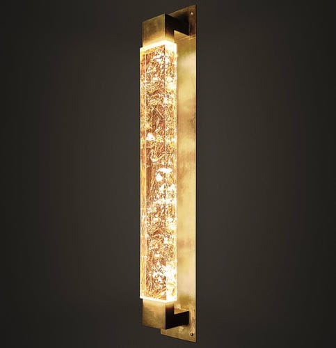 Contemporary wall light - MÂNER - Opoggio Srl - indoor / crystal / brass