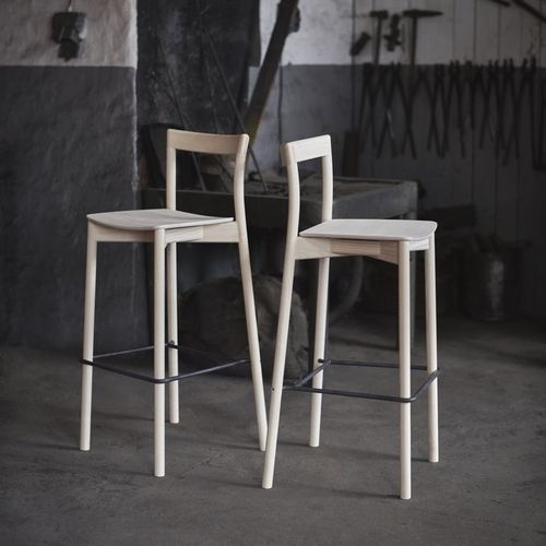 Contemporary bar chair - NORDIC  - Gemla Fabrikers AB - indoor / leather / ash