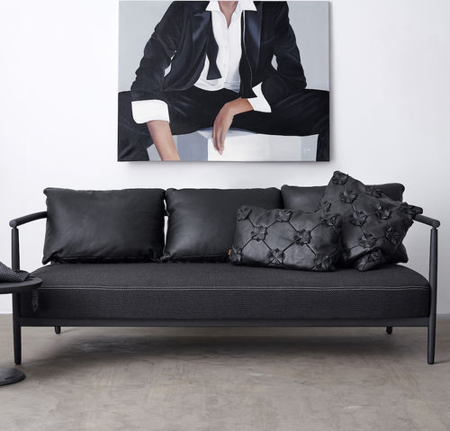 Contemporary sofa - HUMBLE  - Gemla Fabrikers AB - fabric / leather / with armrests