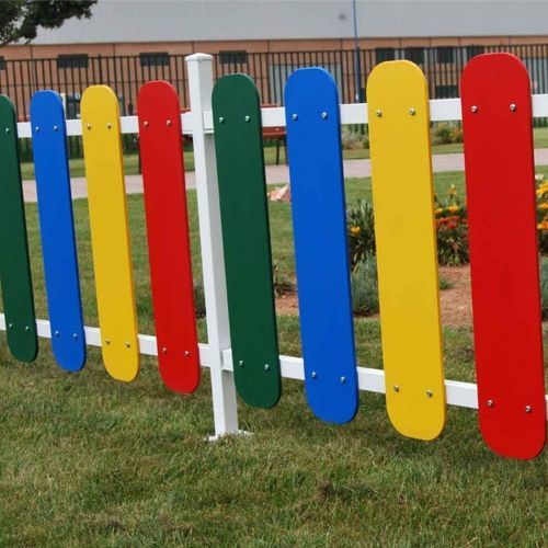 Louvered fence - RAINBOW  - mobipark - playground / steel / polyethylene