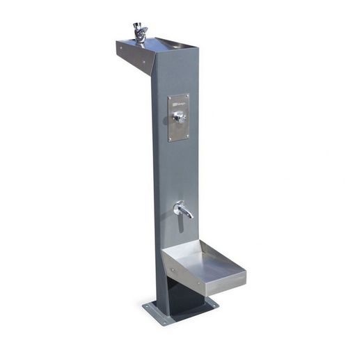Handicapped drinking fountain - FUE05HP - mobipark - for dogs / outdoor / steel