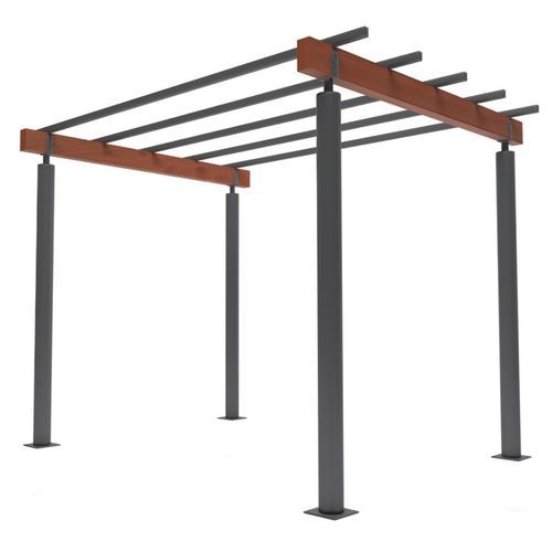 Self-supporting pergola - POLIFILO - mobipark - laminated wood / steel ...