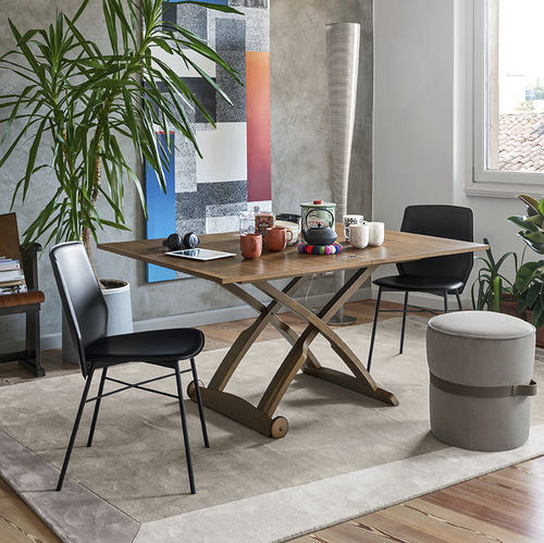Contemporary table - MASCOTTE - Connubia - beech / wooden base / rectangular