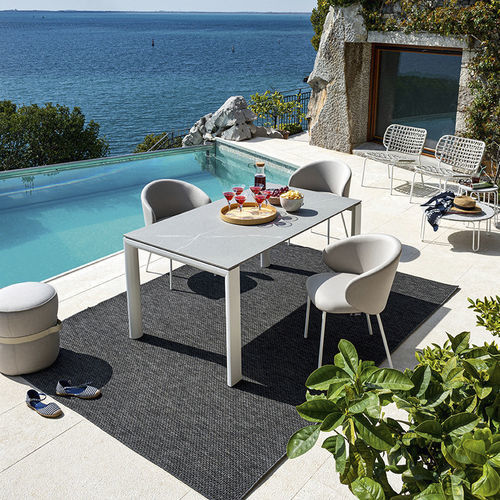 Contemporary table - DORIAN - Connubia - HPL / ceramic / aluminum base