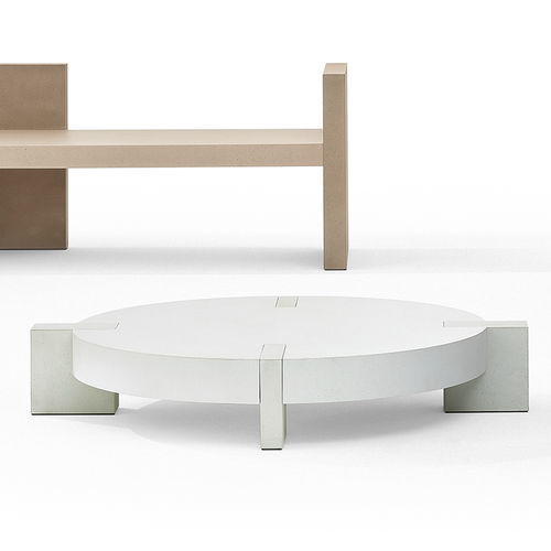 Contemporary coffee table - DUCALE - CIMENTO - concrete / concrete base / rectangular