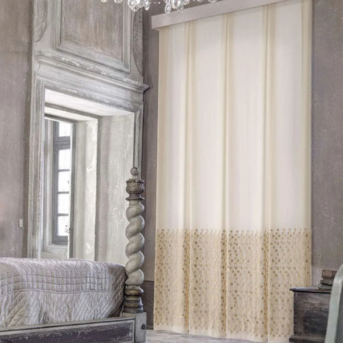 Plain sheer curtain fabric - SINUOUS  - Ciesse Tendaggi srl - geometric pattern / polyester / washable