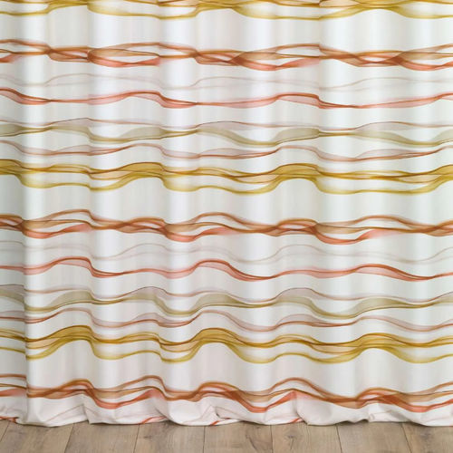 Curtain fabric - FUN  - Ciesse Tendaggi srl - wave pattern / polyester / cotton