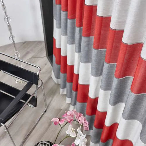 Curtain fabric - DOKI  - Ciesse Tendaggi srl - striped / polyester / acrylic