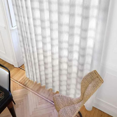 Patterned sheer curtain fabric - NATHALIE - Ciesse Tendaggi srl - wool / viscose / polyester