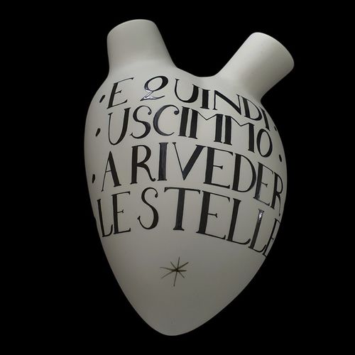Contemporary vase - DANTE 700° INFERNO - ELICA STUDIO - porcelain / handmade / Made in Italy