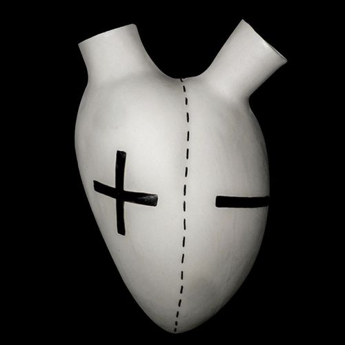 Contemporary vase - H-38 +/- - ELICA STUDIO - porcelain / handmade / Made in Italy