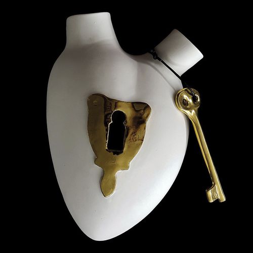 Contemporary vase - LOCK - ELICA STUDIO - porcelain / wall / handmade