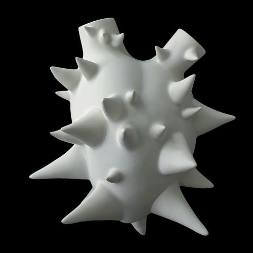 Contemporary vase - CHORISIA - ELICA STUDIO - porcelain / wall / handmade