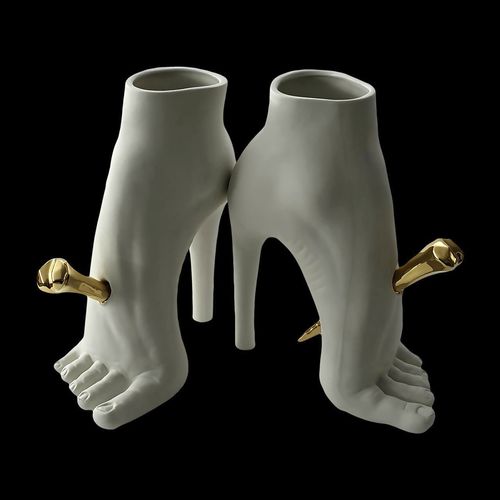 Contemporary vase - CHIODO - ELICA STUDIO - porcelain / handmade / Made in Italy