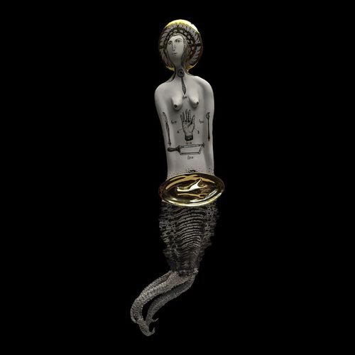 Porcelain sculpture - SYS 22 HAND - ELICA STUDIO - gilded porcelain / handmade / Made in Italy