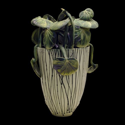 Contemporary vase - BEGONIAS - ELICA STUDIO - porcelain / handmade / floor