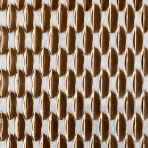 Patterned metal sheet - COLOURTEX® PRISM  - Rimex - stainless steel / textured / colored