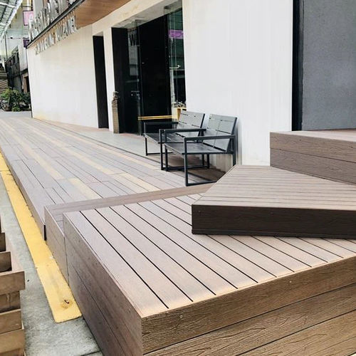 Composite deck board - DEL7011S  - Foshan Greenzone - wood look / for public space / for public pool