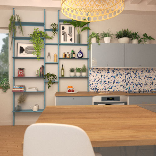Modular shelf - Etagère murale cuisine - Bretagne Design - high / floor-to-ceiling / original design