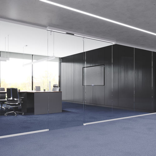 Interior door - 400 thales - DOORSON - anodized aluminum / sliding / contemporary