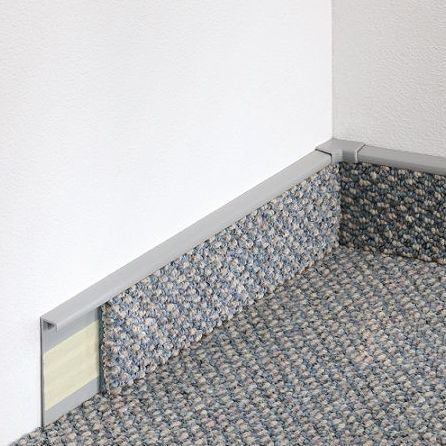 White skirting - TSL 55/7 SK - BOLTA - wooden / PVC / rectangular