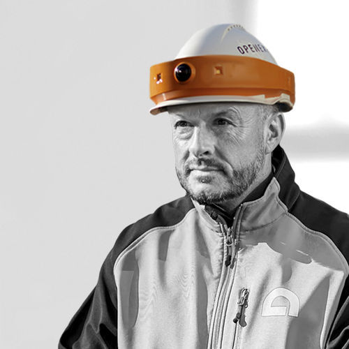 Construction helmet - DIGIBAU - Open Experience - with light / lightweight