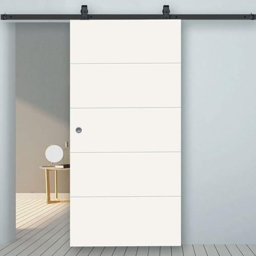 Stainless steel sliding system - Casa - ABP-Beyerle - wooden door / wall-mounted / integrated soft-close mechanism