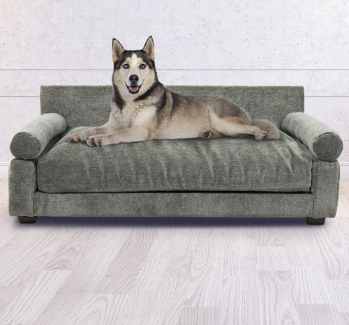 Orthopedic dog sofa - Blake - Club Nine Pets - fabric / gray / high quality