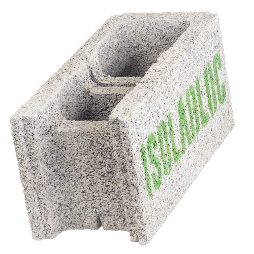Cement wood shuttering block - SI - GIE ISOLABLOC - for passive houses / for crosswalls / custom