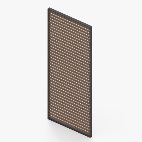 Louvered screening - Puro - Sundaze Outdoor - wooden / thermo-lacquered aluminum / plain