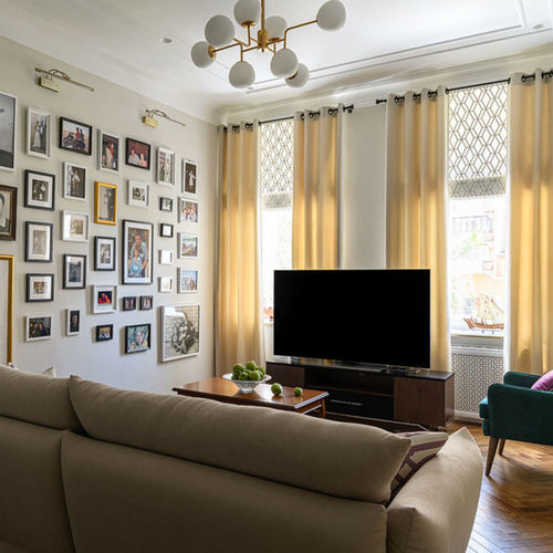 Contemporary chandelier - ERICH   - Maytoni - frosted glass / metal / 8 light