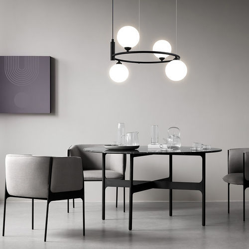 Contemporary chandelier - RING - Maytoni - blown glass / metal / 4 light