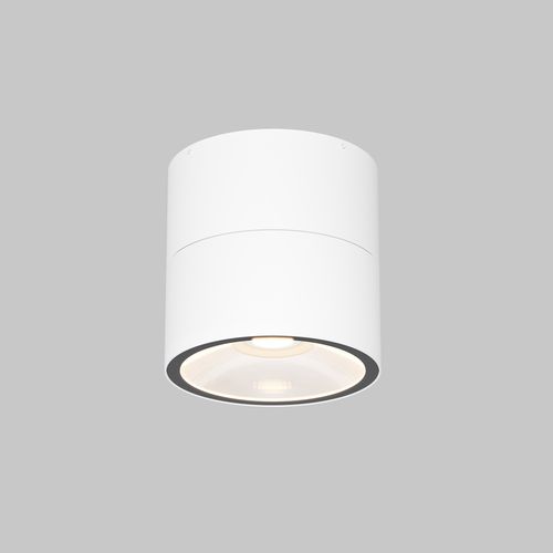 Contemporary ceiling light - Spin - Maytoni - round / glass / metal