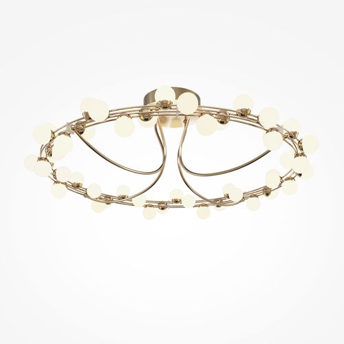 Contemporary ceiling light - Tessara - Maytoni - round / stainless steel / LED